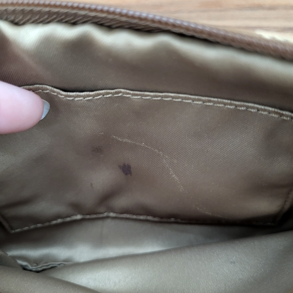 Coach Brown and Tan Signature Logo Wristlet with Front Pocket - Picture 6 of 6